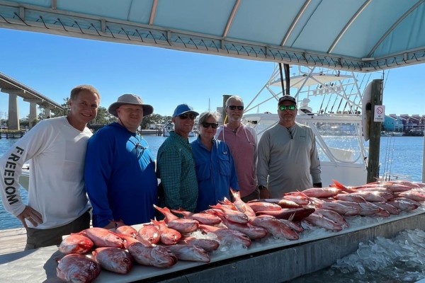 Red Snappers caught on a Tradition Fishing Charter